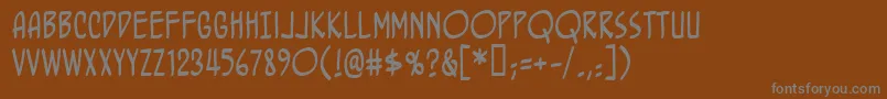 Bottrbrg Font – Gray Fonts on Brown Background