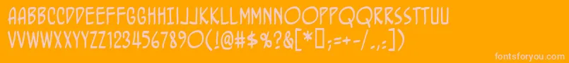 Weitere Informationen zur Bottrbrg-Schriftart Bottrbrg-Schriftart – Rosa Schriften auf orangefarbenem Hintergrund