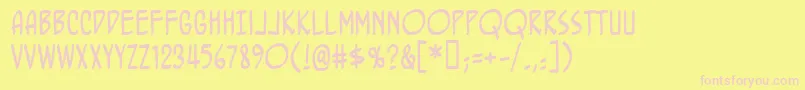 Подробнее о шрифте Bottrbrg Шрифт Bottrbrg – розовые шрифты на жёлтом фоне