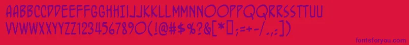 Bottrbrg Font – Purple Fonts on Red Background