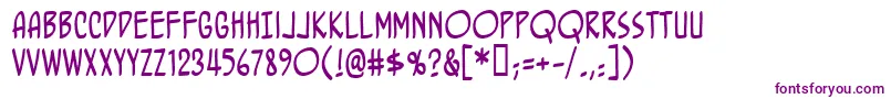 Bottrbrg Font – Purple Fonts on White Background