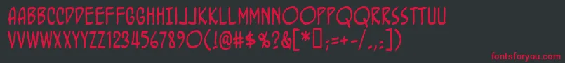 Bottrbrg Font – Red Fonts on Black Background