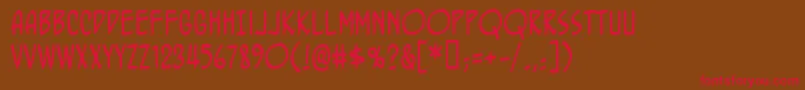 Bottrbrg Font – Red Fonts on Brown Background