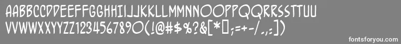 Bottrbrg Font – White Fonts on Gray Background