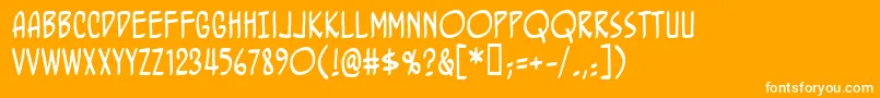 Bottrbrg Font – White Fonts on Orange Background