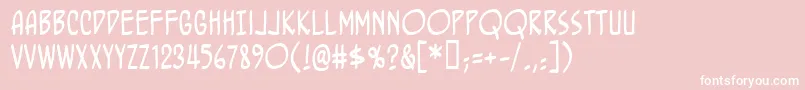 Bottrbrg Font – White Fonts on Pink Background