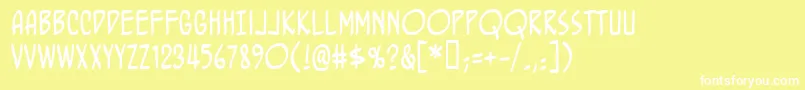 Bottrbrg Font – White Fonts on Yellow Background