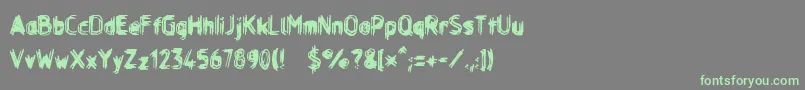 Więcej informacji o czcionce Layerreg Czcionka Layerreg – zielone czcionki na szarym tle