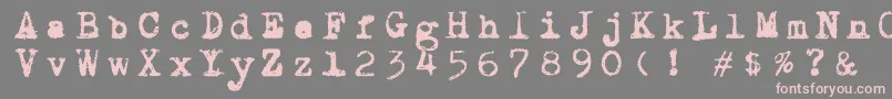 Draconiantypewritter001 Font – Pink Fonts on Gray Background