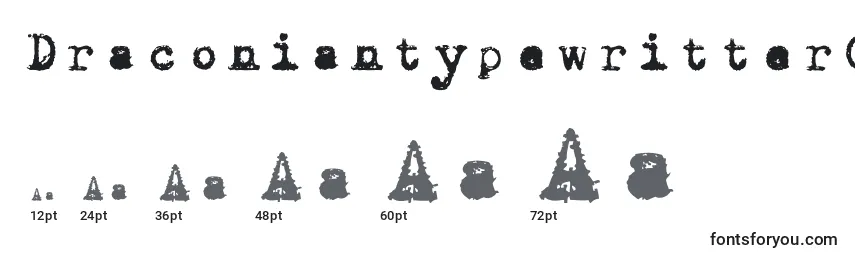 Draconiantypewritter001 Font Sizes