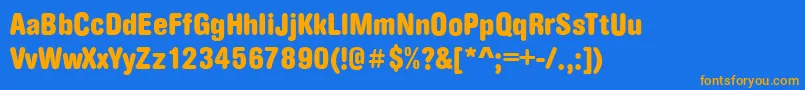 ArezzoRoundedCdBold Font – Orange Fonts on Blue Background