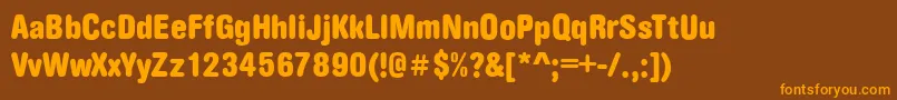 ArezzoRoundedCdBold Font – Orange Fonts on Brown Background