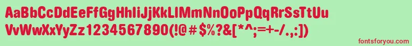 ArezzoRoundedCdBold Font – Red Fonts on Green Background