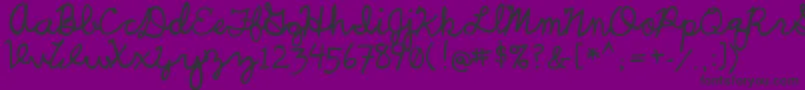 フォントUcuCharlesScript – 紫の背景に黒い文字