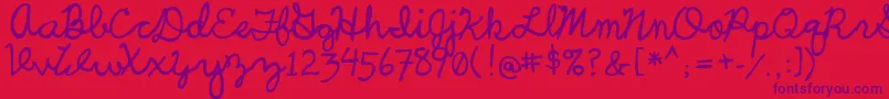 UcuCharlesScript Font – Purple Fonts on Red Background