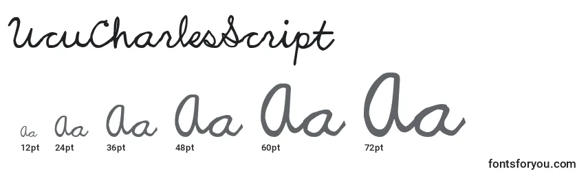 UcuCharlesScript Font Sizes