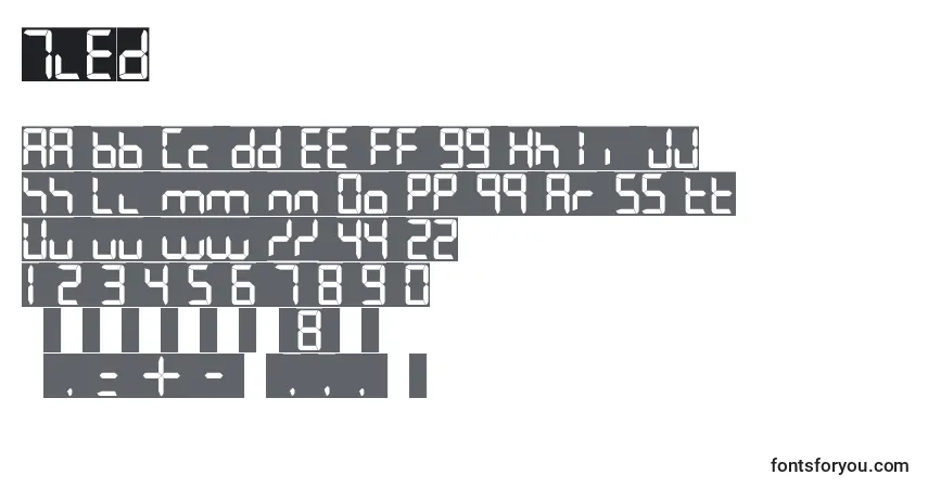 Шрифт 7led – алфавит, цифры, специальные символы