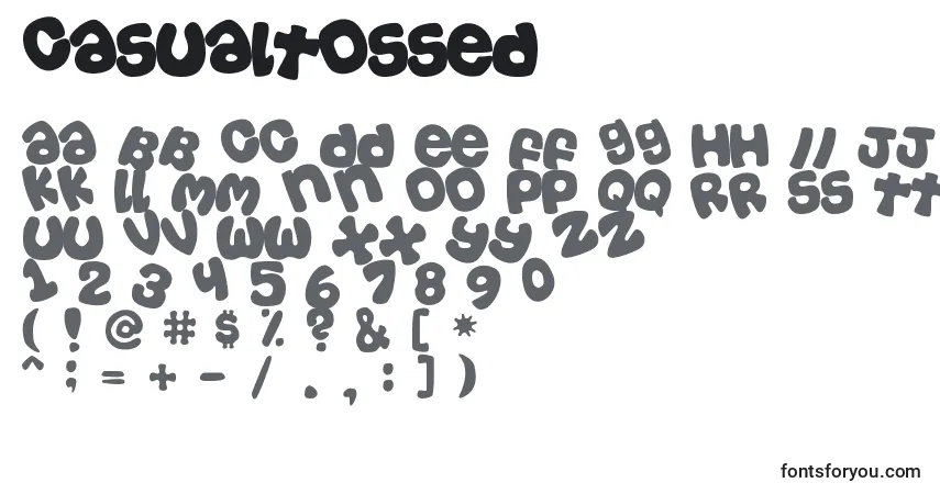 Schriftart CasualTossed – Alphabet, Zahlen, spezielle Symbole