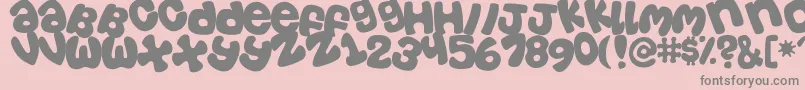 fuente CasualTossed – Fuentes Grises Sobre Fondo Rosa