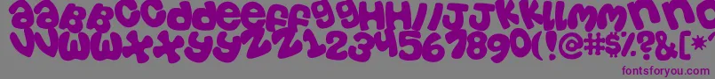 CasualTossed Font – Purple Fonts on Gray Background