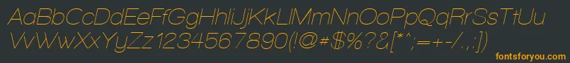 WalkwayOblique Font – Orange Fonts on Black Background