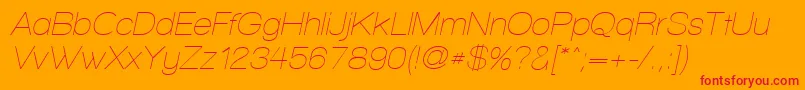 WalkwayOblique Font – Red Fonts on Orange Background