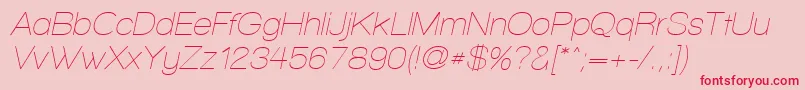 WalkwayOblique Font – Red Fonts on Pink Background