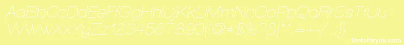 WalkwayOblique Font – White Fonts on Yellow Background