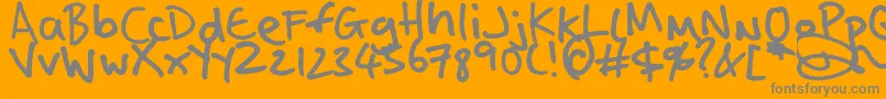 Duane Font – Gray Fonts on Orange Background