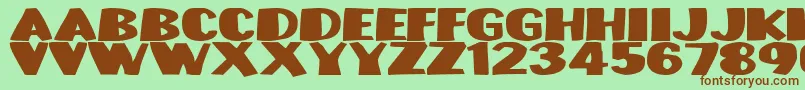 Munsterbash Font – Brown Fonts on Green Background