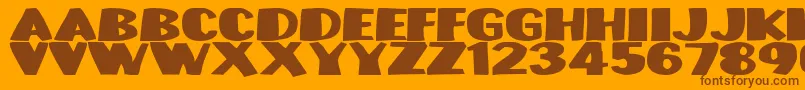 Munsterbash Font – Brown Fonts on Orange Background
