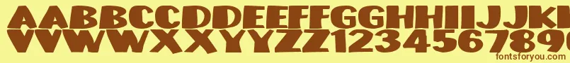 Munsterbash Font – Brown Fonts on Yellow Background