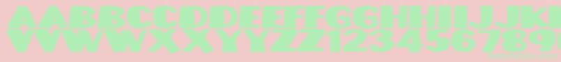 Munsterbash Font – Green Fonts on Pink Background