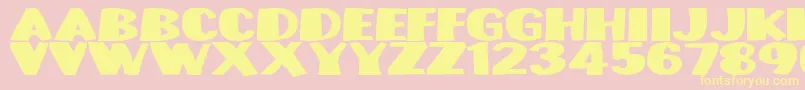 Munsterbash Font – Yellow Fonts on Pink Background