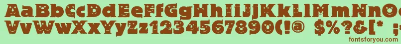 Blaxbloxxeyes Font – Brown Fonts on Green Background