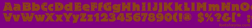 Blaxbloxxeyes Font – Brown Fonts on Purple Background