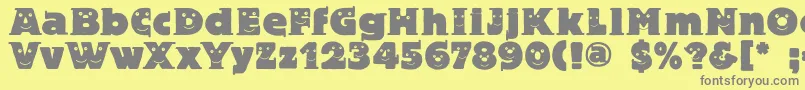 Blaxbloxxeyes Font – Gray Fonts on Yellow Background