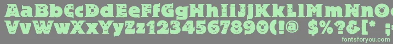 Blaxbloxxeyes Font – Green Fonts on Gray Background