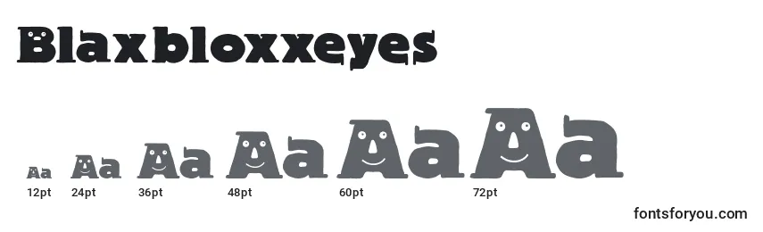 Blaxbloxxeyes Font Sizes