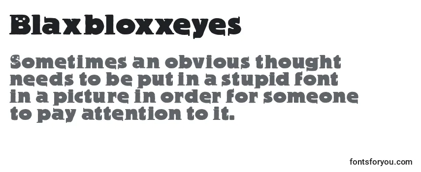 Review of the Blaxbloxxeyes Font