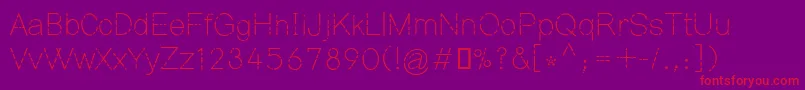 Mahamaya-Schriftart – Rote Schriften auf violettem Hintergrund