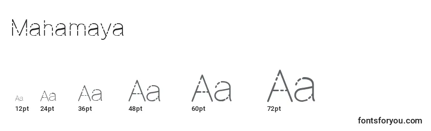 Размеры шрифта Mahamaya