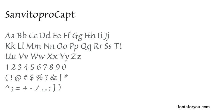 SanvitoproCaptフォント–アルファベット、数字、特殊文字