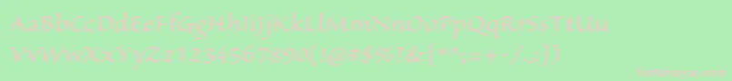 SanvitoproCapt Font – Pink Fonts on Green Background