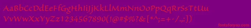 SanvitoproCapt Font – Red Fonts on Purple Background