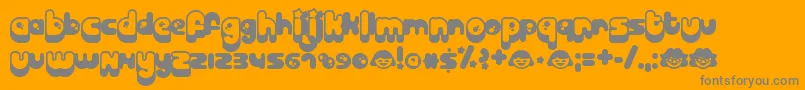 Billo ffy Font – Gray Fonts on Orange Background