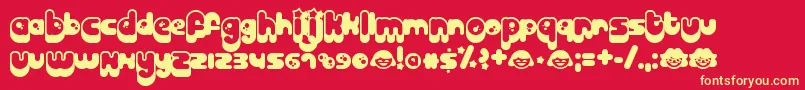 Billo ffy Font – Yellow Fonts on Red Background