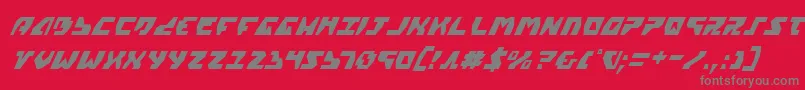 GyrfalconCondensedItalic Font – Gray Fonts on Red Background