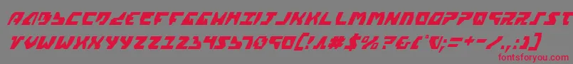 GyrfalconCondensedItalic Font – Red Fonts on Gray Background