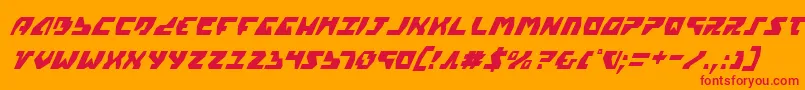 フォントGyrfalconCondensedItalic – オレンジの背景に赤い文字